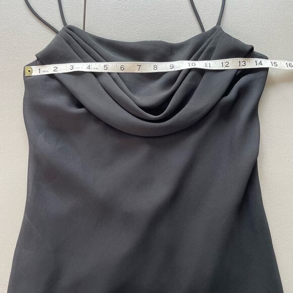 Vintage Jump Slip Dress Sleeveless Spaghetti Strap Cowl Witchy Black Goth Sexy 8 - Picture 8 of 11